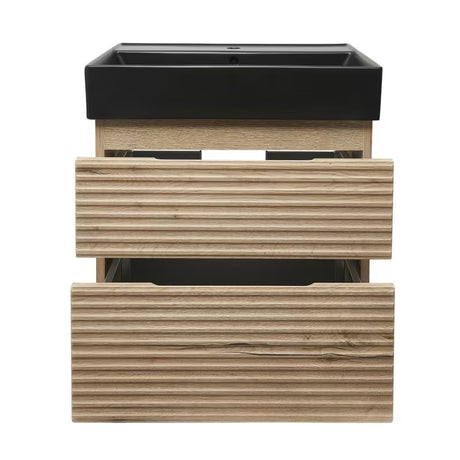 Viseča kopalniška omarica Naturel Savona s keramičkim umivaonikom u dekoru hrasta halifax