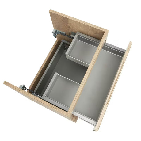 Viseča kopalniška omarica Naturel Savona s keramičkim umivaonikom u dekoru hrasta halifax