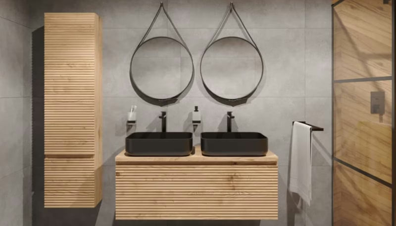 Naturel Savona z elegantnimi linijami za kopalnico