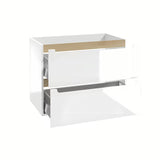 Bijela viseča kopalniška omarica Naturel Stilla s dvije ladice 80x60x45 cm