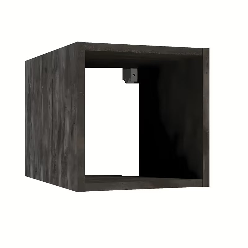 Crni viseči policni škatla Naturel Stilla 30x30x44 cm za kupaonicu