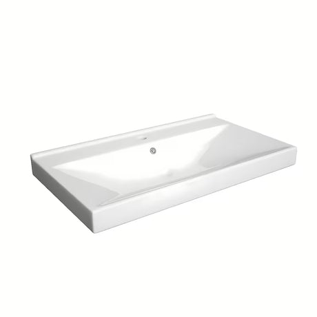 Bijeli keramički pohištveni umivalnik Naturel Stilla prikladan pro kopalniško pohištvo.