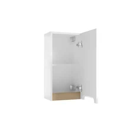 Bela viseča kopalniška omarica Naturel Stilla 80x30x45 cm z enim predalom