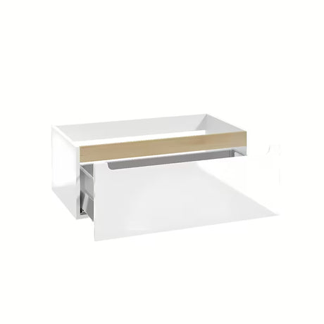 Bela viseča kopalniška omarica Naturel Stilla 80x30x45 cm z enim predalom