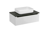 Viseča omarica pod umivalnikom Naturel Stilla 80x30x45 cm v beli barvi s pokrivno ploščo