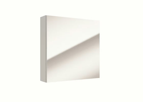 Stenska omarica z ogledalom Naturel Stilla 60x60 cm z belim okvirjem in zrcalnimi vratci