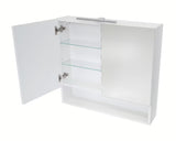 Omarica z Ogledalom Naturel Vario Dekor 75x68,6 cm u mat bijeloj boji sa staklenim policama