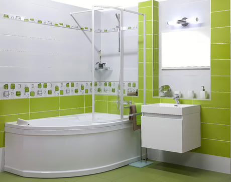 Bijeli sjajni omarica z umivalnikom Naturel Verona s velikom ladicom i umivaonikom od lijevanog mramora.