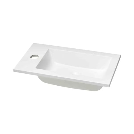 Bel za kopalniško pohištvo umivalnik Naturel Verona 40 x 22 cm iz litega marmorja z odprtino pro za armaturo
