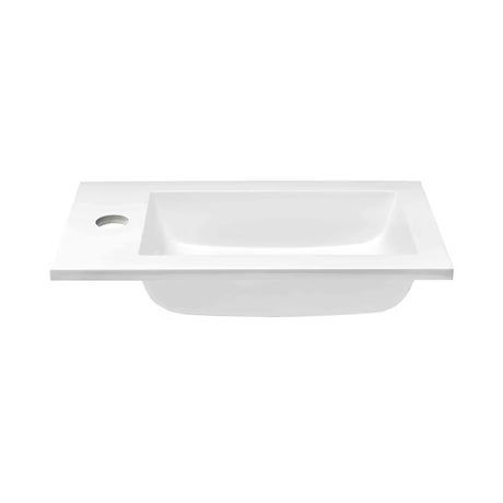 Bel za kopalniško pohištvo umivalnik Naturel Verona 40 x 22 cm iz litega marmorja z odprtino pro za armaturo