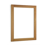 Ogledalo Naturel Wood v masivnem hrastovem okvirju dimenzije 60x80 cm v dekorju hrasta.