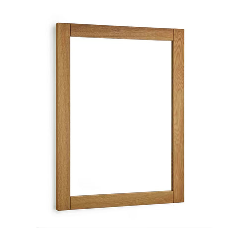 Ogledalo Naturel Wood v masivnem hrastovem okvirju dimenzije 60x80 cm v dekorju hrasta.