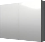 Omarica z Ogledalom Naturel 100x72 cm u sivo-srebrnoj boji s dvoja zrcalna vrata