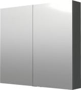 Omarica z Ogledalom Naturel 80x72 cm u sivo-srebrnoj boji s dvojim zrcalnim vratima