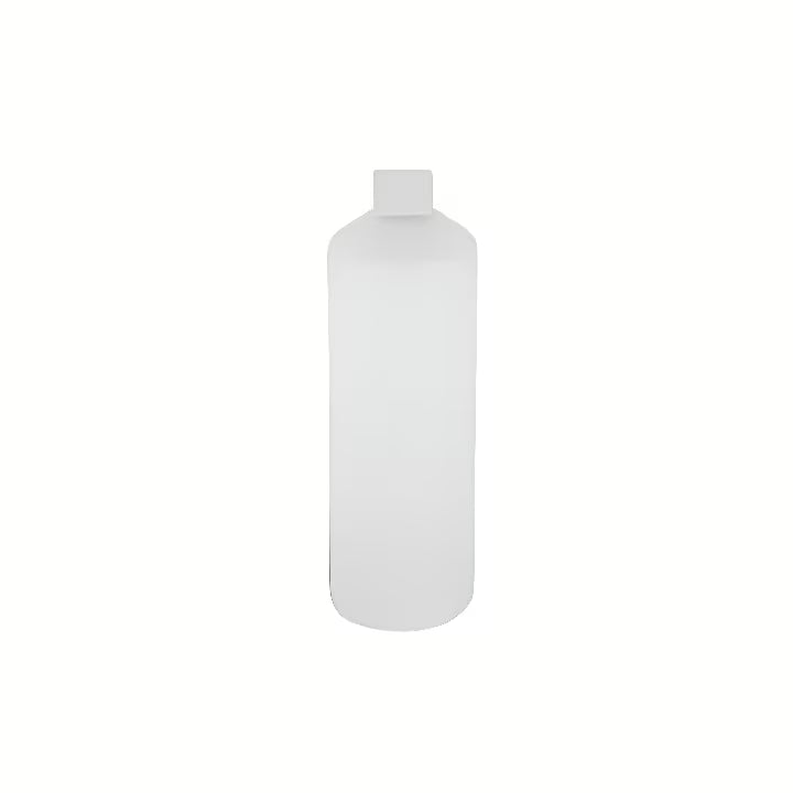 Bela nadomestna posodica za vgradni dozirnik Nimco s prostornino 350 ml.