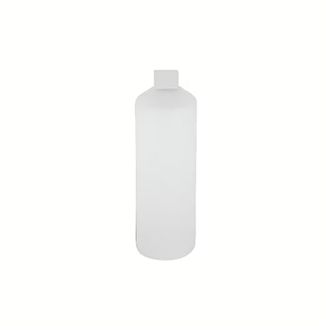 Bela nadomestna posodica za vgradni dozirnik Nimco s prostornino 350 ml.