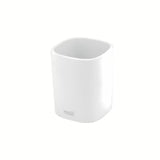 Bijeli samostoječi  držalo za zobne ščetke Nimco Badu od polirezina (tvrda plastika).