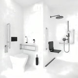 Nerjavni ročaj Nimco pro za invalide WC školjka in kopalnice kot varna opora ob tuši, kadi in WC školjka.