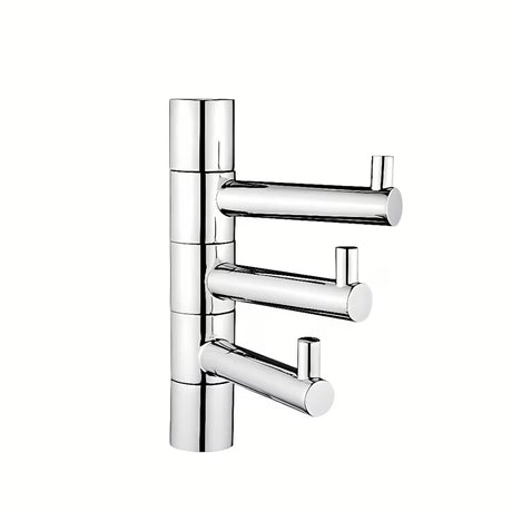 Kromirani trostruki vrtljiv kavelj Nimco Bormo za kupaonicu jednostavnog dizajna.