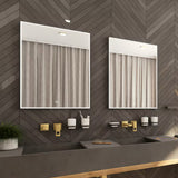 Nimco osvijetljeno LED ogledalo 60x80 cm u crnoj izvedbi z osvetlitvijo po obodu