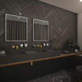 Nimco osvijetljeno LED ogledalo 60x80 cm u crnoj izvedbi z osvetlitvijo po obodu