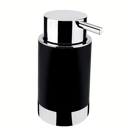 Samostoječi  dozirnik za milo Nimco Lio u crnoj boji s kromiranom pumpicom