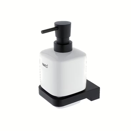 Nimco Maya dozator tekućeg sapuna u mat crnoj izvedbi s keramičkom posudom