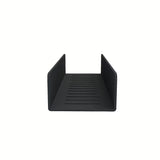 Crna kupaonska polica Nimco pro, montaža lijepljenjem bez bušenja, prikladna za tuši i uz kadu