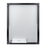 Nimco z osvetlitvijo LED ogledalo 60x80 cm v črni izvedbi z osvetlitvijo po obodu