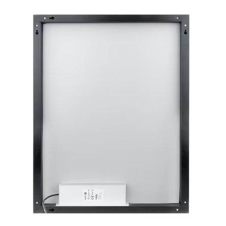 Nimco z osvetlitvijo LED ogledalo 60x80 cm v črni izvedbi z osvetlitvijo po obodu