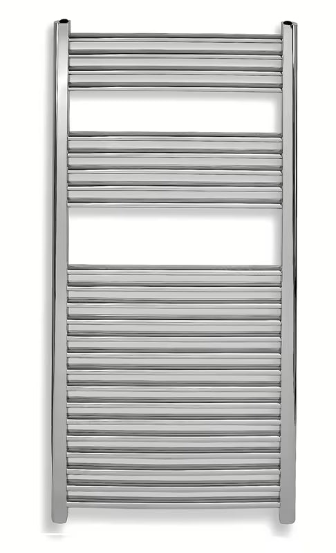 Kombiniran kopalniški radiator Novaservis 45x120 cm v krom izvedbi z ravnimi linijami