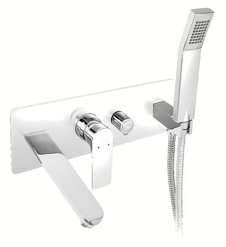 Novaservis Algeo Square podometna tuš i armatura za kad u krom izvedbi