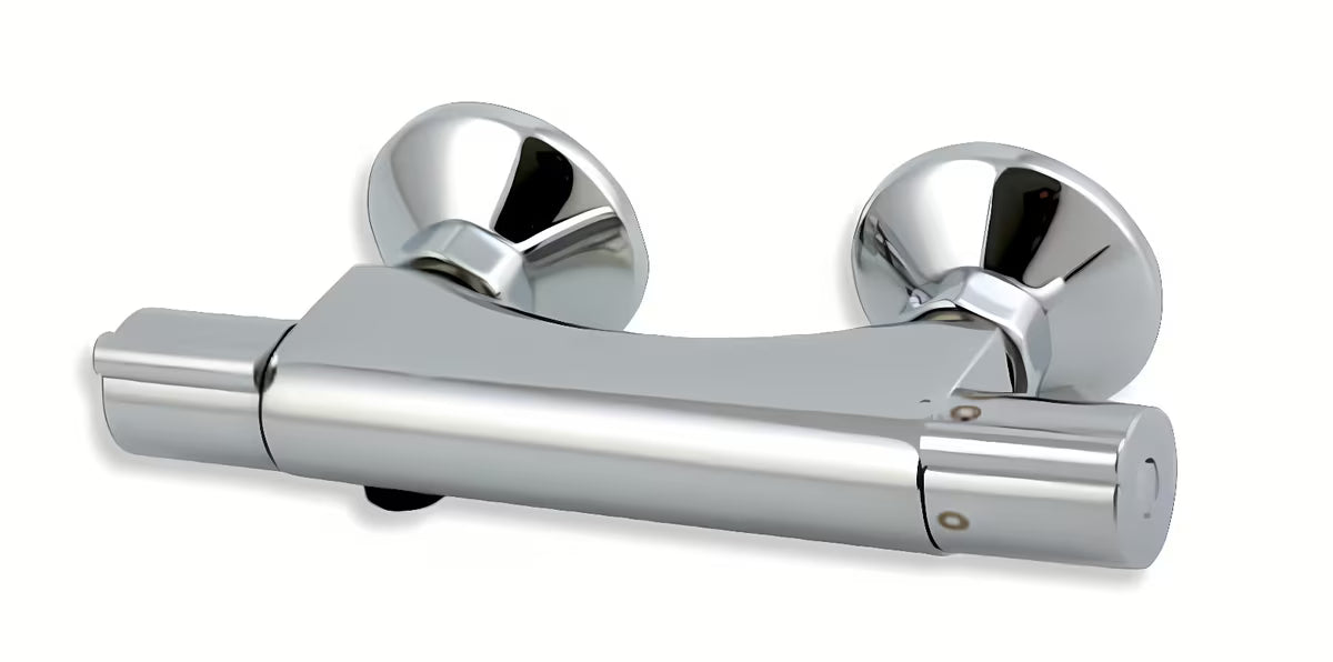 Termostatska armatura za tuš Novaservis Aqualight u krom izvedbi pro za zidnu montažu.