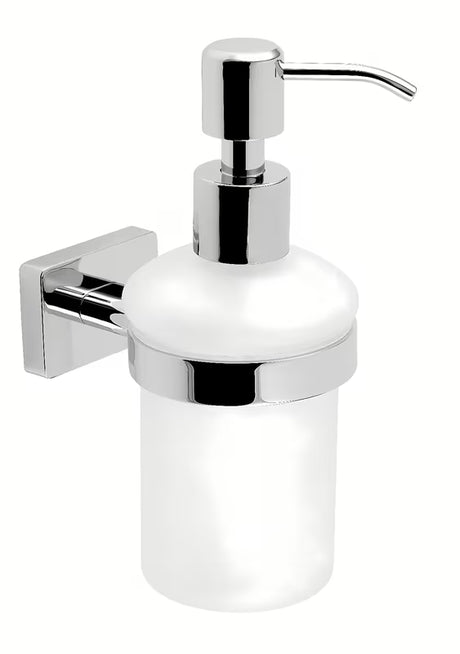 Kromirani dozirnik za milo Novaservis Ferro Greta pro montaža lepljenje ali vrtanje.