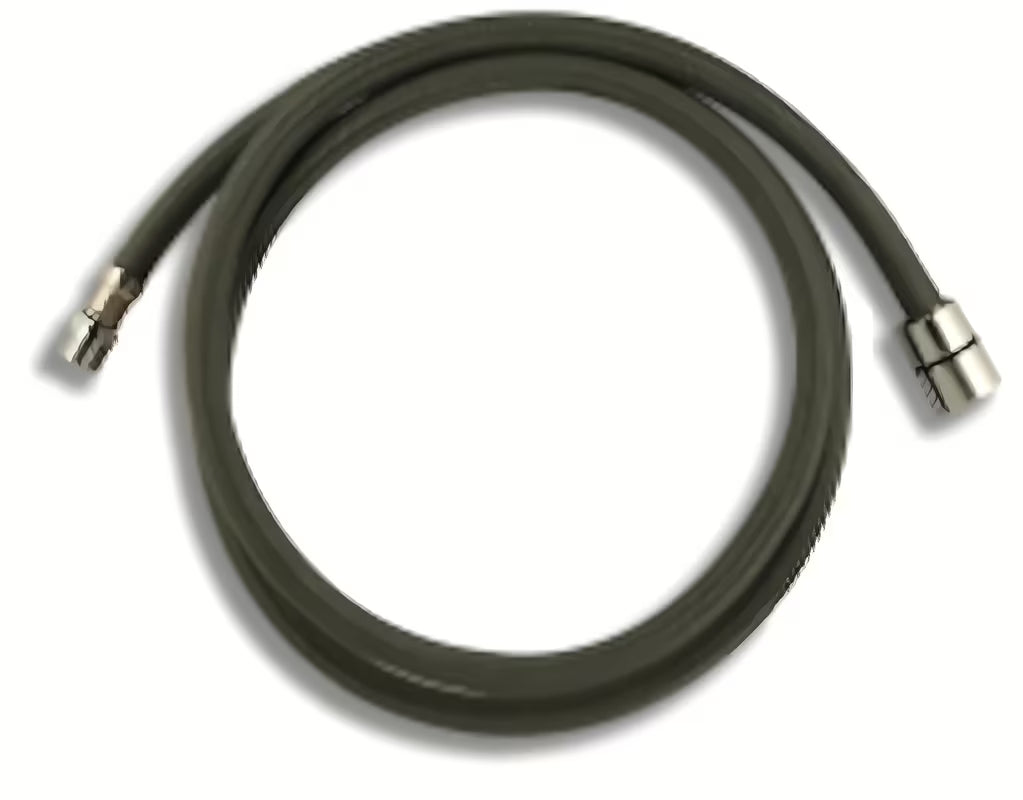 Siva cev za tuš Novaservis z najlonskim opletenjem, dolžina 150 cm, priključek 1/2" - M15x1.