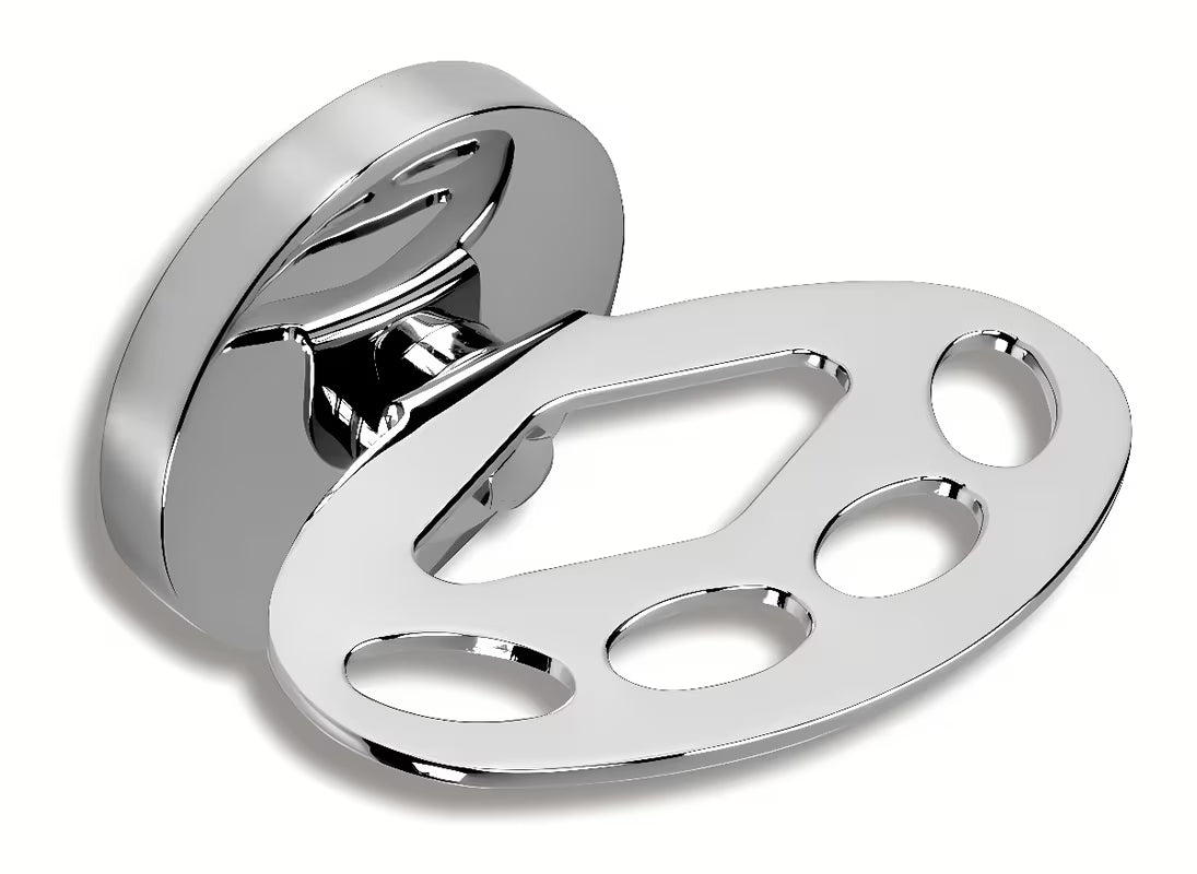 Kromirani držalo za ščetke Novaservis Metalia 1 pro, zidna montaža bušenjem