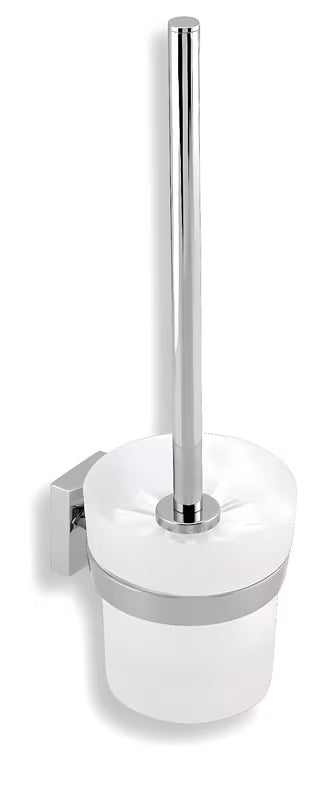 Novaservis Metalia 12 WC ščetka v beli in krom izvedbi, montaža z vrtanjem.
