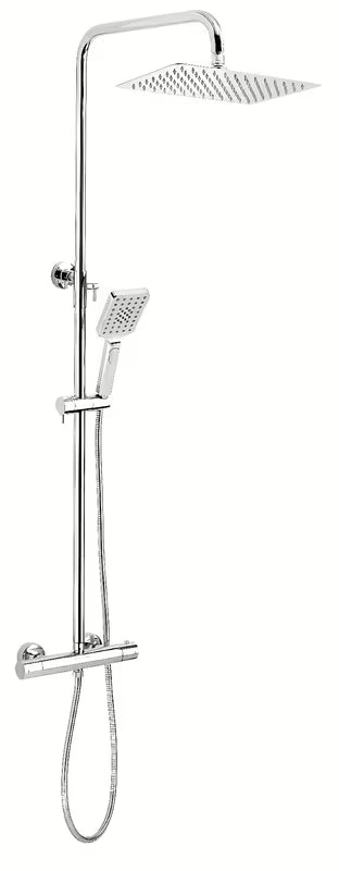 Novaservis Metalia 54 tušni sistem s termostatsko armaturo v krom izvedbi z nadglavno prho 300x200 mm