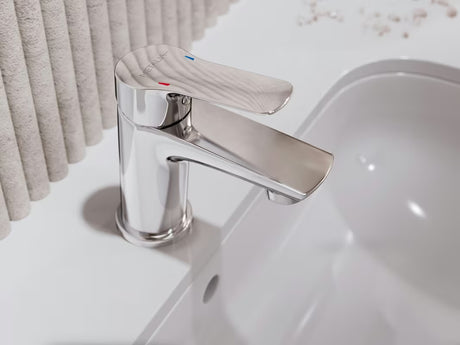 Kromirana enoročna armatura za umivalnik Novaservis Metalia 54 z odtokom click-clack