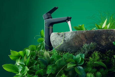 Novaservis Metalia 58 enoročna stoječa armatura za umivalnik u crnoj boji s mat površinom