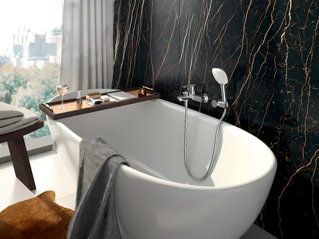 Kromirana enoročna stenska armatura za kad Novaservis Metalia 58 brez tuš seta