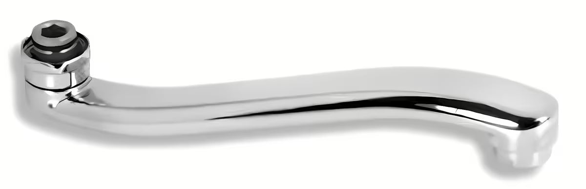 Kromirani mesingani izljev Novaservis pro slavine Metalia i Titania Iris.