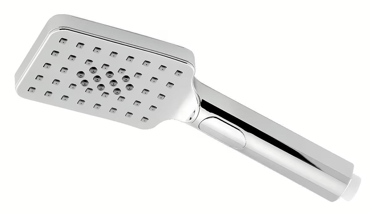 Kromirana ročna prha Novaservis s tremi curki in šobami Easy Clean.