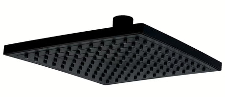 Črna kvadratna nadglavna prha Novaservis 20x20 cm iz nerjavečega jekla s šobami EasyClean