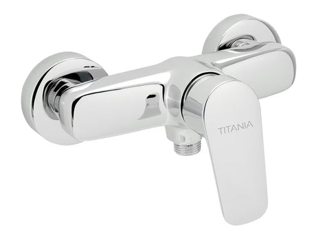 Novaservis Titania Pure enoročna stenska armatura za tuš v krom izvedbi brez tuš seta