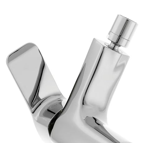 Kromirana enoročna stoječa armatura za bide Optima Cube Way z odtokom i fleksibilnim perlatorom