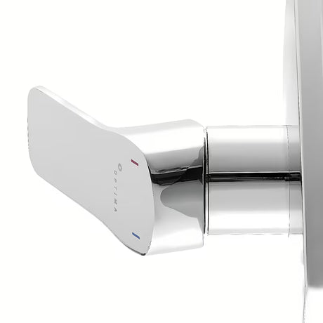 Podometna enoročna armatura za tuš Optima Cube Way v kromirani izvedbi s čistim minimalističnim dizajnom.
