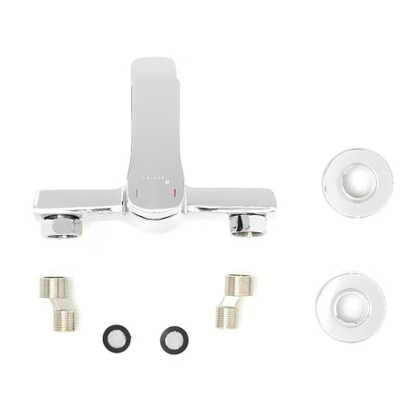 Kromirana stenska enoročna armatura za kad Optima Cube Way brez tuš seta