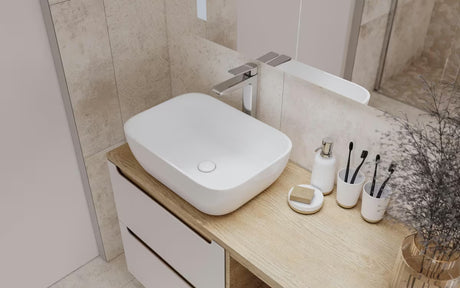 Optima Cube Way visoka armatura za umivalnik u krom izvedbi s ručicom