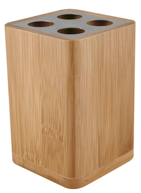 Samostoječi  držalo za ščetke Optima Latia od drva s četvrtastim dizajnom.